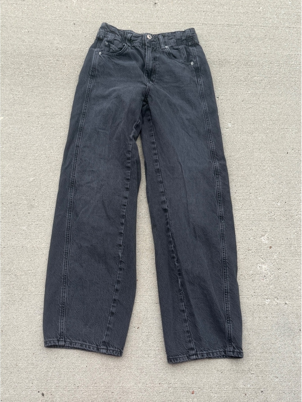 WE THE FREE Black Wide-Leg Jeans Size 26